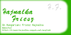 hajnalka friesz business card